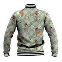 Mint Palaka Hula Girls Seamless Hawaii Aloha Baseball Jacket LT7 - Polynesian Pride