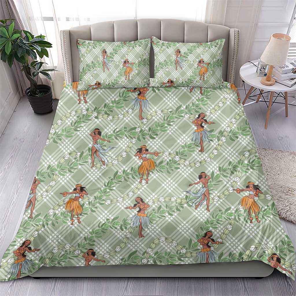 Mint Palaka Hula Girls Seamless Hawaii Aloha Bedding Set LT7 - Polynesian Pride