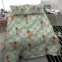 Mint Palaka Hula Girls Seamless Hawaii Aloha Bedding Set LT7 - Polynesian Pride