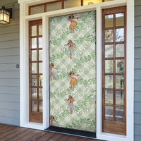 Mint Palaka Hula Girls Seamless Hawaii Aloha Door Cover LT7 - Polynesian Pride