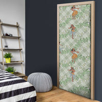 Mint Palaka Hula Girls Seamless Hawaii Aloha Door Cover LT7 - Polynesian Pride