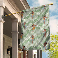 Mint Palaka Hula Girls Seamless Hawaii Aloha Garden Flag LT7 House Flag Mint - Polynesian Pride
