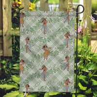 Mint Palaka Hula Girls Seamless Hawaii Aloha Garden Flag LT7 Garden Flag Mint - Polynesian Pride