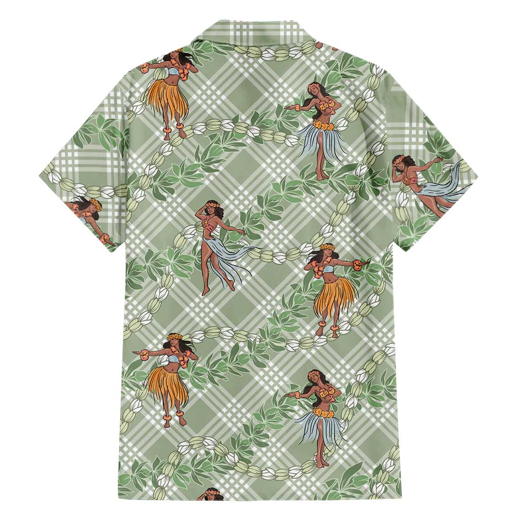 Mint Palaka Hula Girls Seamless Hawaii Aloha Hawaiian Shirt LT7 - Polynesian Pride