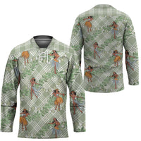 Mint Palaka Hula Girls Seamless Hawaii Aloha Hockey Jersey LT7 - Polynesian Pride