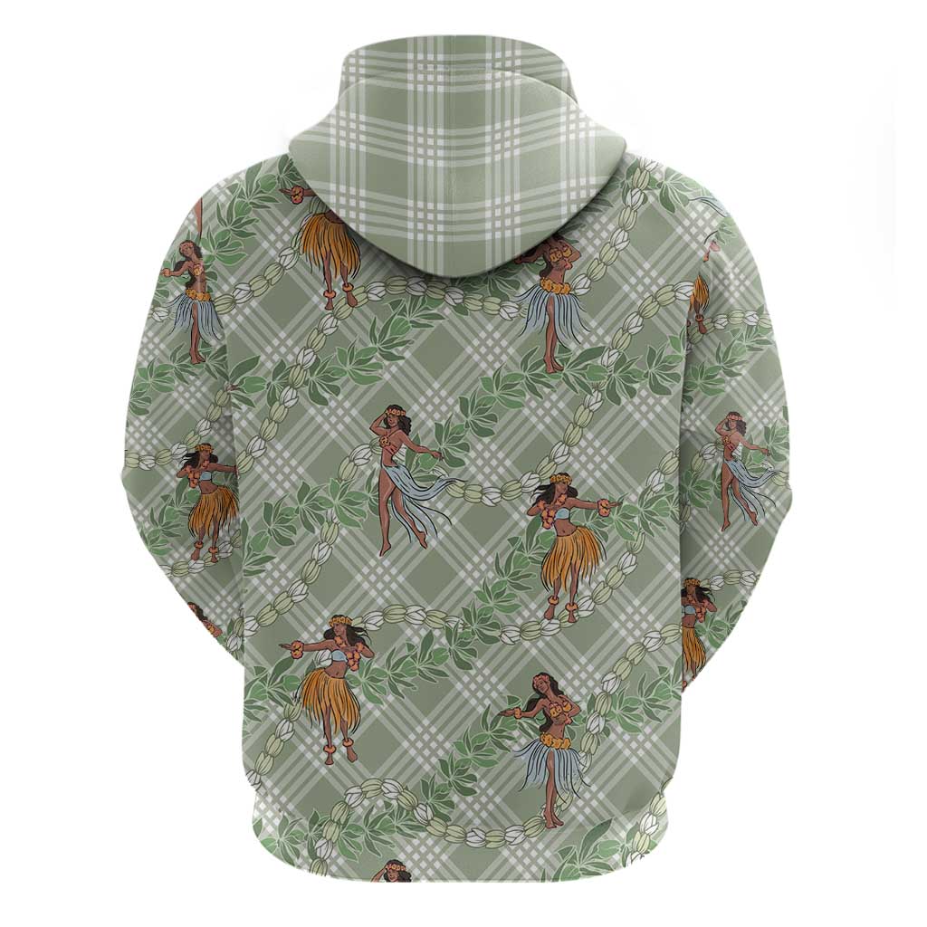 Mint Palaka Hula Girls Seamless Hawaii Aloha Hoodie LT7 - Polynesian Pride