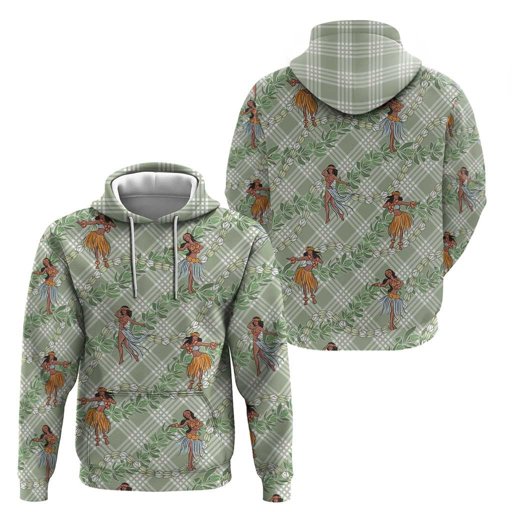 Mint Palaka Hula Girls Seamless Hawaii Aloha Hoodie LT7 - Polynesian Pride