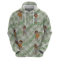 Mint Palaka Hula Girls Seamless Hawaii Aloha Hoodie LT7 - Polynesian Pride
