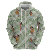 Mint Palaka Hula Girls Seamless Hawaii Aloha Hoodie LT7 - Polynesian Pride