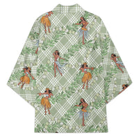 Mint Palaka Hula Girls Seamless Hawaii Aloha Kimono LT7 - Polynesian Pride