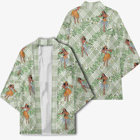Mint Palaka Hula Girls Seamless Hawaii Aloha Kimono LT7 - Polynesian Pride