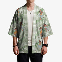 Mint Palaka Hula Girls Seamless Hawaii Aloha Kimono LT7 - Polynesian Pride
