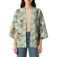 Mint Palaka Hula Girls Seamless Hawaii Aloha Kimono LT7 - Polynesian Pride