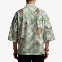 Mint Palaka Hula Girls Seamless Hawaii Aloha Kimono LT7 - Polynesian Pride
