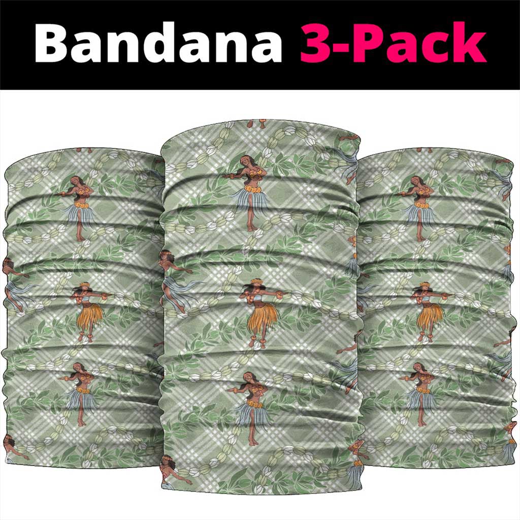 Mint Palaka Hula Girls Seamless Hawaii Aloha Neck Gaiter LT7 package One Size: 25*50cm Mint - Polynesian Pride