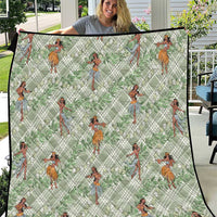 Mint Palaka Hula Girls Seamless Hawaii Aloha Quilt LT7 Mint - Polynesian Pride