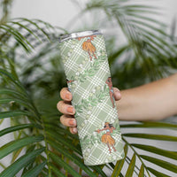 Mint Palaka Hula Girls Seamless Hawaii Aloha Skinny Tumbler LT7 - Polynesian Pride