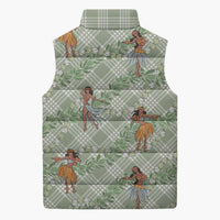 Mint Palaka Hula Girls Seamless Hawaii Aloha Sleeveless Puffer Jacket LT7 - Polynesian Pride