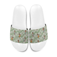 Mint Palaka Hula Girls Seamless Hawaii Aloha Slide Sandals LT7 Mint - Polynesian Pride