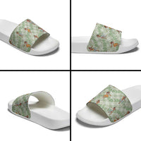 Mint Palaka Hula Girls Seamless Hawaii Aloha Slide Sandals LT7 - Polynesian Pride