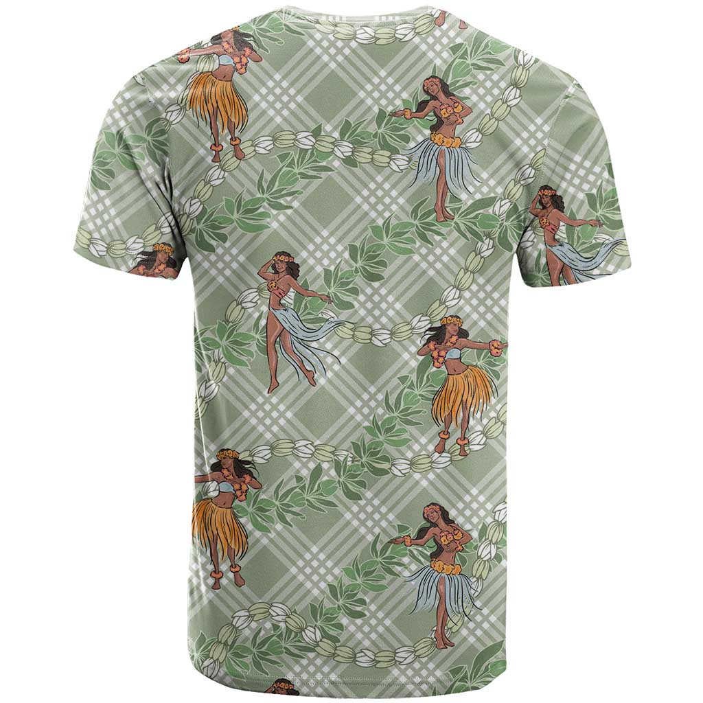 Mint Palaka Hula Girls Seamless Hawaii Aloha T Shirt LT7 - Polynesian Pride