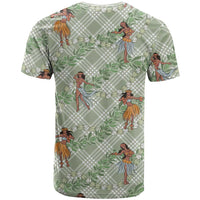 Mint Palaka Hula Girls Seamless Hawaii Aloha T Shirt LT7 - Polynesian Pride
