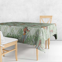 Mint Palaka Hula Girls Seamless Hawaii Aloha Tablecloth LT7 - Polynesian Pride