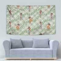 Mint Palaka Hula Girls Seamless Hawaii Aloha Tapestry LT7 - Polynesian Pride