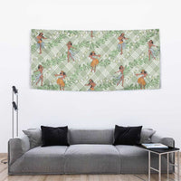 Mint Palaka Hula Girls Seamless Hawaii Aloha Tapestry LT7 - Polynesian Pride