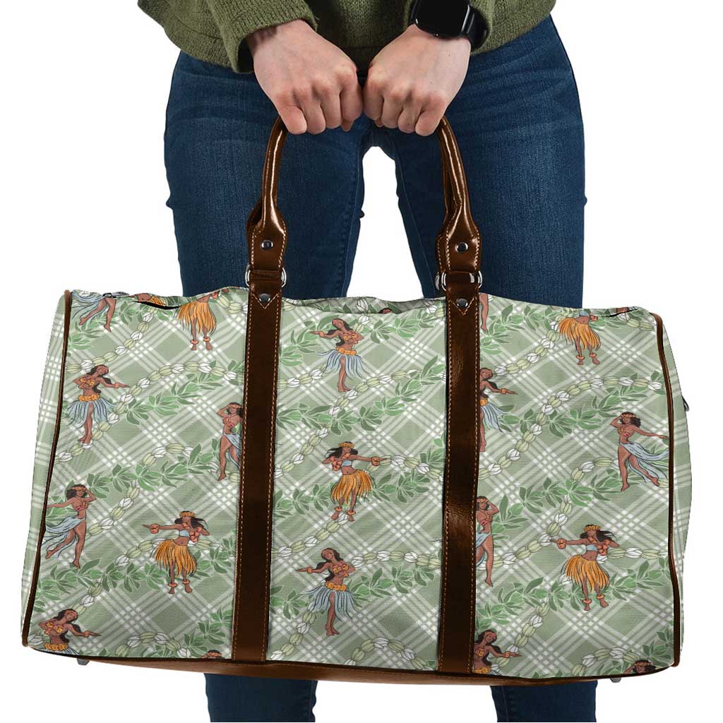 Mint Palaka Hula Girls Seamless Hawaii Aloha Travel Bag LT7 Mint - Polynesian Pride
