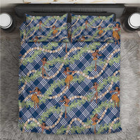 Navy Blue Palaka Hula Girls Seamless Hawaii Aloha Bedding Set LT7 Navy Blue - Polynesian Pride