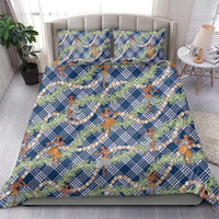 Navy Blue Palaka Hula Girls Seamless Hawaii Aloha Bedding Set LT7 - Polynesian Pride