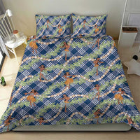Navy Blue Palaka Hula Girls Seamless Hawaii Aloha Bedding Set LT7 - Polynesian Pride