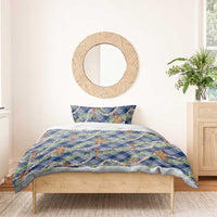 Navy Blue Palaka Hula Girls Seamless Hawaii Aloha Bedding Set LT7 - Polynesian Pride