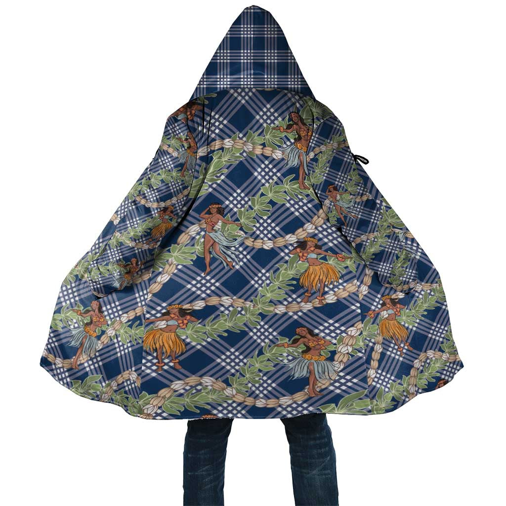 Navy Blue Palaka Hula Girls Seamless Hawaii Aloha Cloak LT7 Unisex Navy Blue - Polynesian Pride