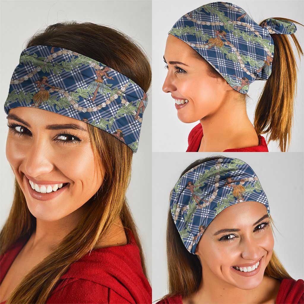 Navy Blue Palaka Hula Girls Seamless Hawaii Aloha Neck Gaiter LT7 - Polynesian Pride