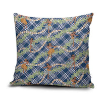 Navy Blue Palaka Hula Girls Seamless Hawaii Aloha Pillow Cover LT7 Navy Blue - Polynesian Pride