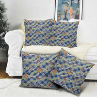 Navy Blue Palaka Hula Girls Seamless Hawaii Aloha Pillow Cover LT7 - Polynesian Pride