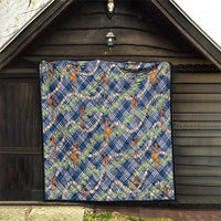 Navy Blue Palaka Hula Girls Seamless Hawaii Aloha Quilt LT7 - Polynesian Pride