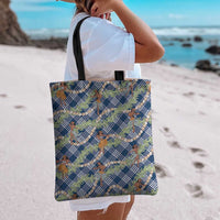 Navy Blue Palaka Hula Girls Seamless Hawaii Aloha Tote Bag LT7 - Polynesian Pride
