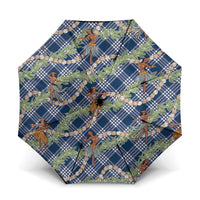 Navy Blue Palaka Hula Girls Seamless Hawaii Aloha Umbrella LT7 One Size Folded 11.42 inch Opened Diameter 37.4 inch Navy Blue - Polynesian Pride