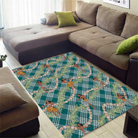 Teal Palaka Hula Girls Seamless Hawaii Aloha Area Rug LT7 - Polynesian Pride