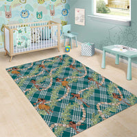 Teal Palaka Hula Girls Seamless Hawaii Aloha Area Rug LT7 - Polynesian Pride