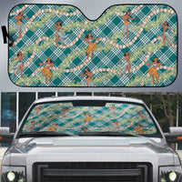 Teal Palaka Hula Girls Seamless Hawaii Aloha Auto Sun Shade LT7 Teal - Polynesian Pride