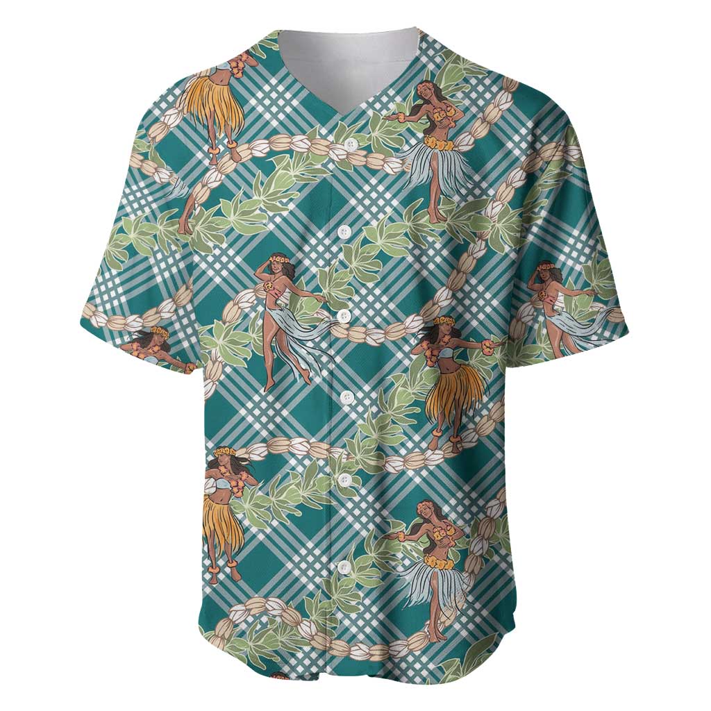 Teal Palaka Hula Girls Seamless Hawaii Aloha Baseball Jersey LT7 Teal - Polynesian Pride