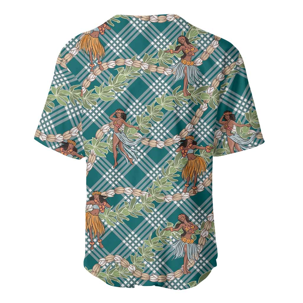 Teal Palaka Hula Girls Seamless Hawaii Aloha Baseball Jersey LT7 - Polynesian Pride