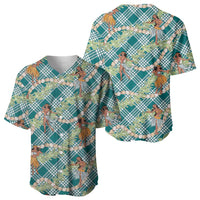 Teal Palaka Hula Girls Seamless Hawaii Aloha Baseball Jersey LT7 - Polynesian Pride
