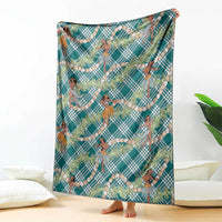 Teal Palaka Hula Girls Seamless Hawaii Aloha Blanket LT7 - Polynesian Pride