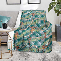 Teal Palaka Hula Girls Seamless Hawaii Aloha Blanket LT7 - Polynesian Pride