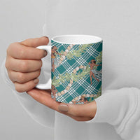 Teal Palaka Hula Girls Seamless Hawaii Aloha Ceramic Mug LT7 - Polynesian Pride